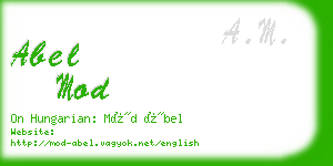 abel mod business card
